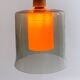 Suspension scandinave en verre et teck, années 1960
