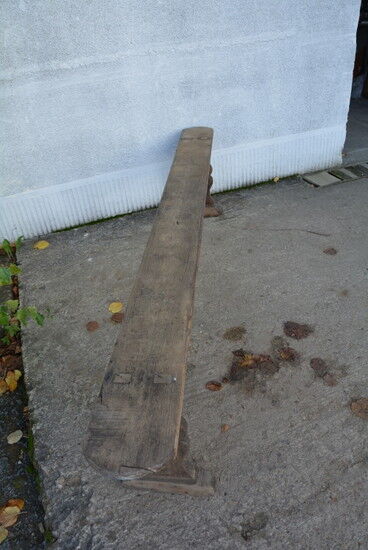 Large oak farm bench