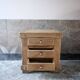 commode à tiroir brutaliste en chêne massif