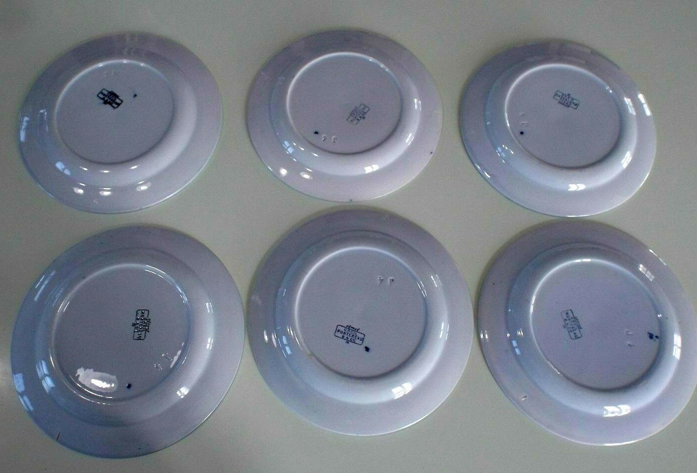6 dessert plates Creil Montereau model Japan