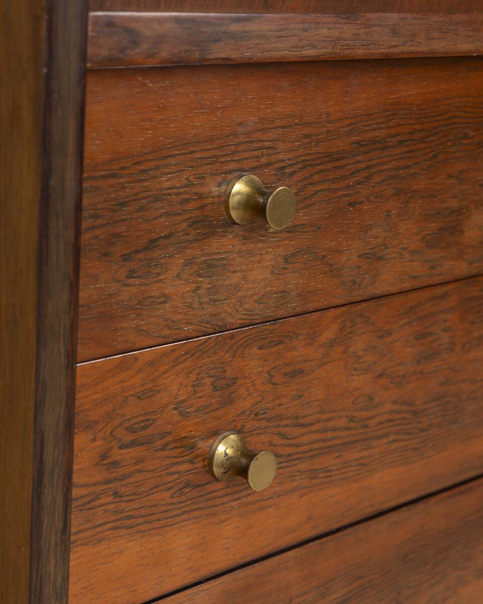 Vintage 1960s wooden secretaire sideboard design G.Frattini for Bernini