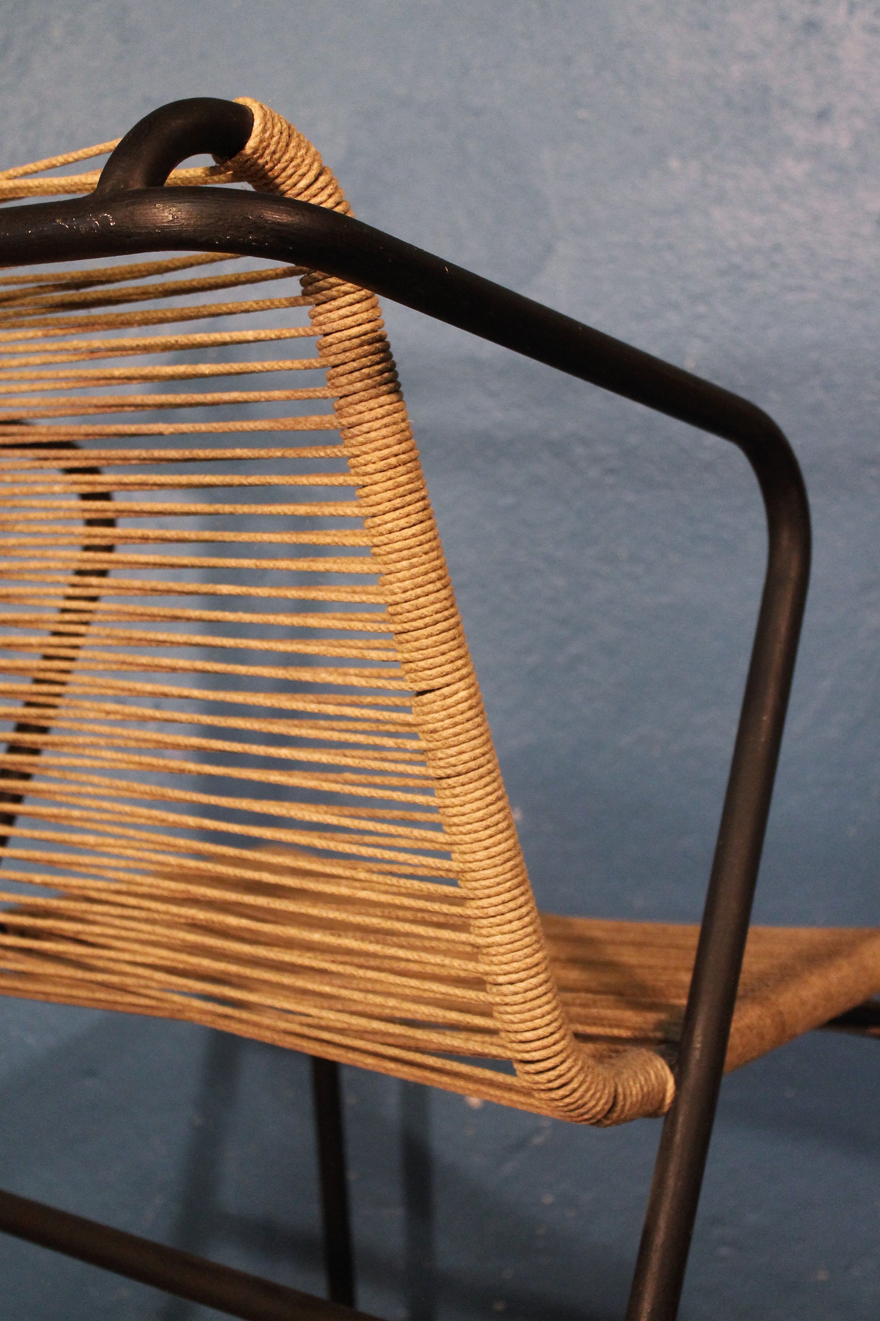 Metal & rope chair 1950