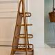 Vintage rattan and cane shelf – 1970s