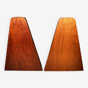 Teak and metal bookends by Kai Kristiansen