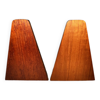 Teak and metal bookends by Kai Kristiansen