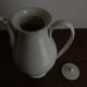 Creil and Montereau neo-classical Directoire coffee pot in fine earthenware circa 1800