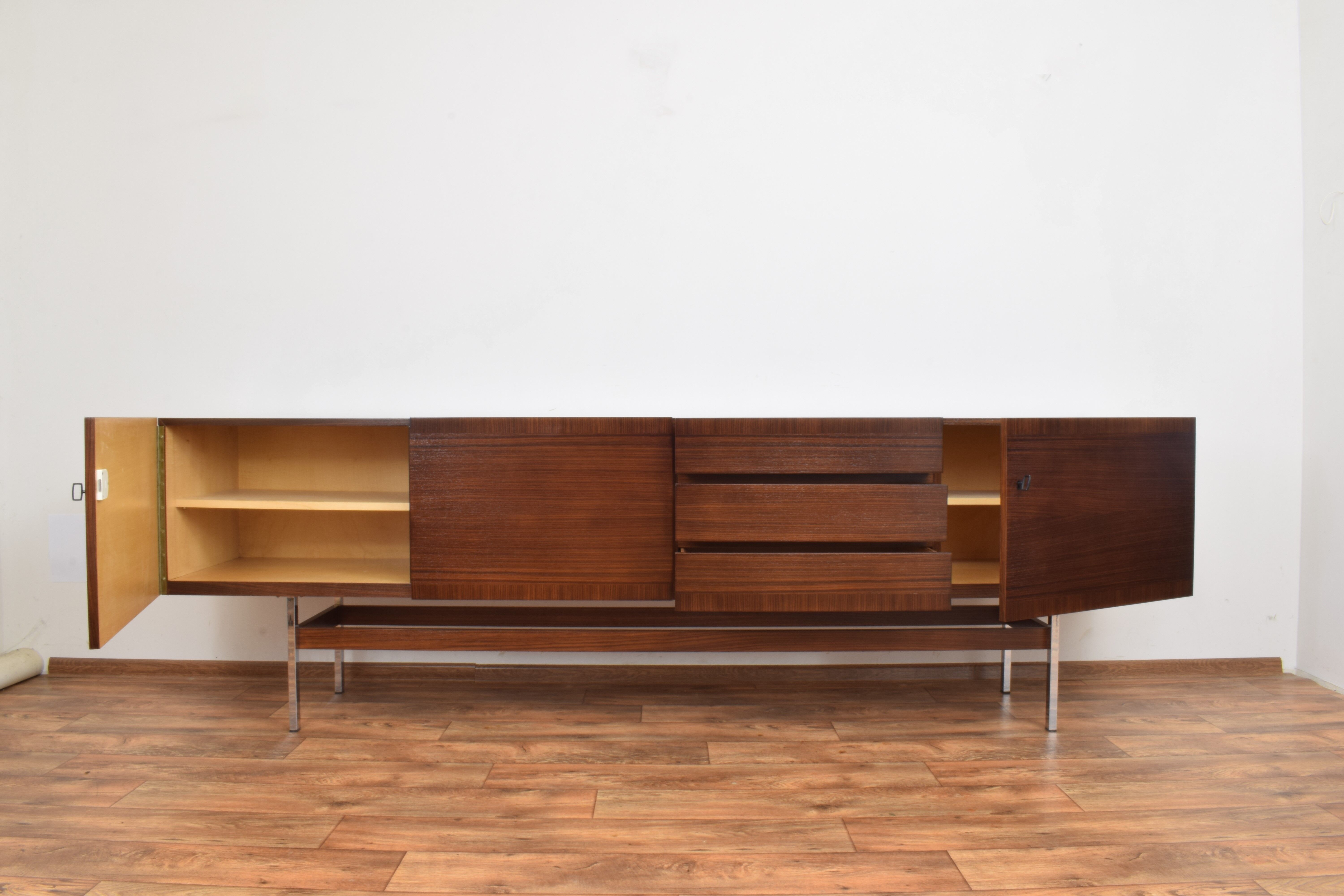 Mid-century german walnut sideboard by Musterring international, 1960s