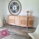 Low buffet in renovated solid cherry wood – Revisited Louis XV style – 250 cm