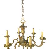 Lustre en bronze massif 6 branches style classique