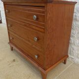 Commode ancienne post art déco  vers 1940 en bois massif pin dans sa patine
