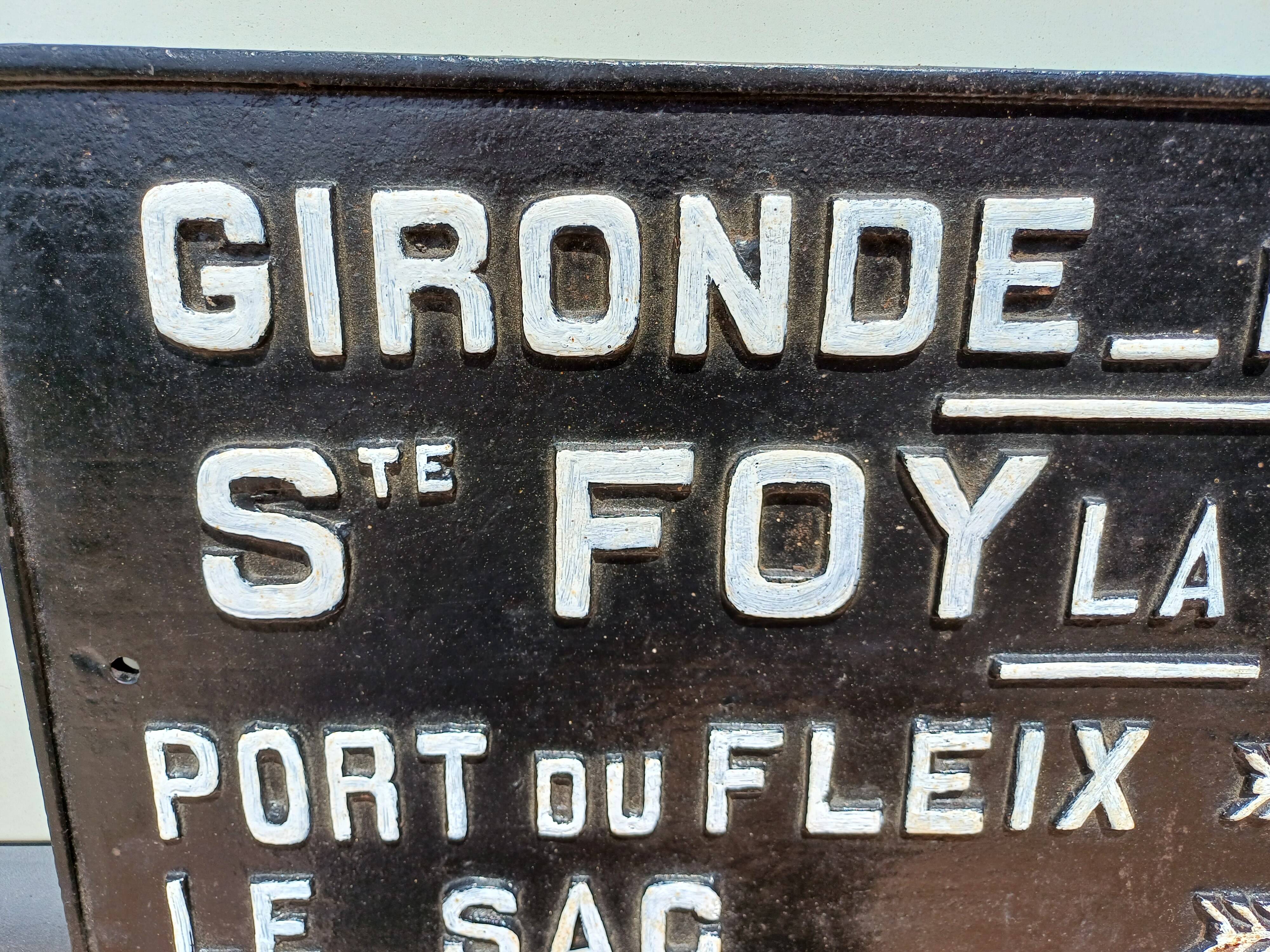 Sncf 19th cast iron plate