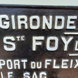 Sncf 19th cast iron plate