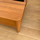 Table basse Calligaris en noyer et céramique