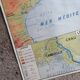Vintage school map of France, Mediterranean, Corsica, Massif Central