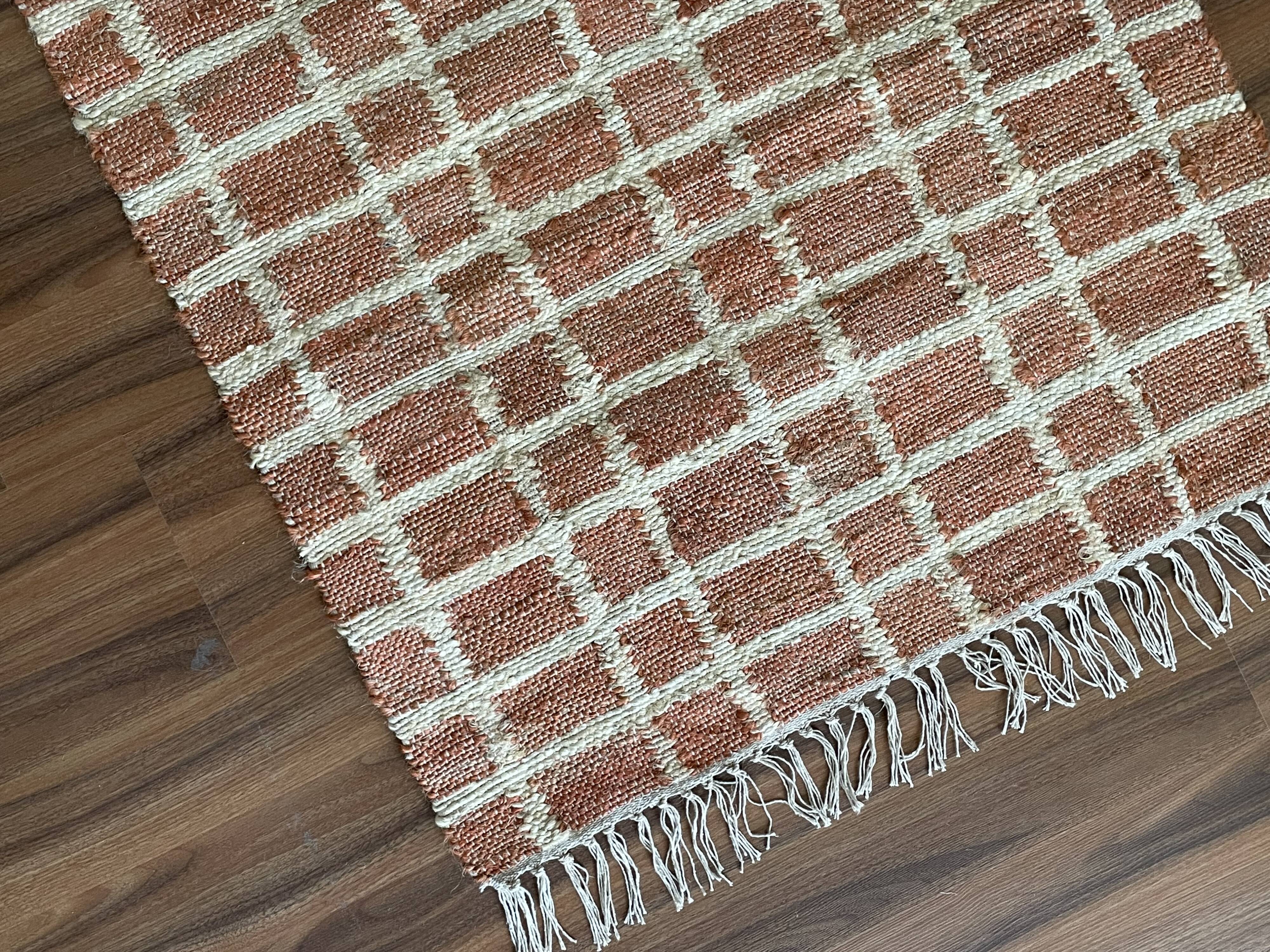 Tapis de coton chanvre tissé à la main décoration intérieure, tapis indien traditionnel \ tapis.