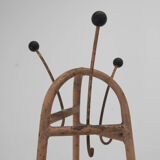 Bauhaus industrial pink coat stand, 1920s