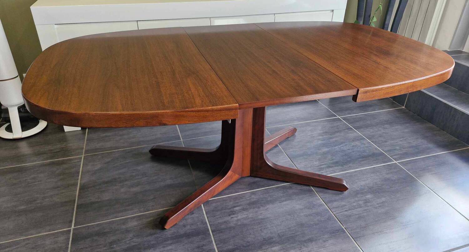 Vintage Baumann extendable teak table, 1970s