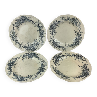 4 Assiettes creuses Terre de fer Longchamp