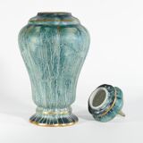 Art Deco Green Lustre Glaze Lidded Vase by Josef Ekberg Gustavsberg, 1920's