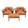 Ensemble de fauteuils MP-13 de Percival Lafer en cuir cognac