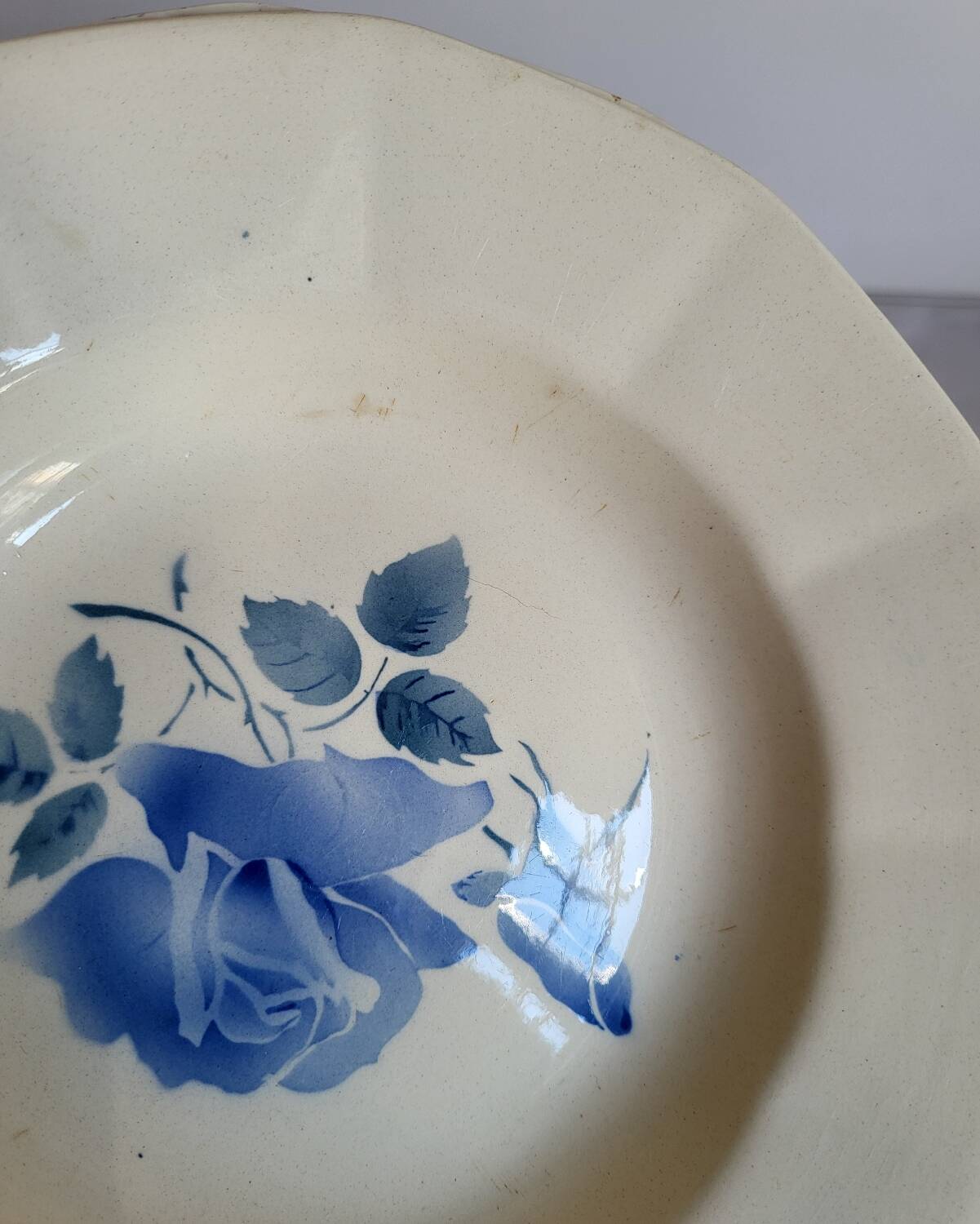 7 vintage deep plates in earthenware from Digoin Sarreguemines