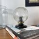 Ceiling light or wall light with cracked glass globe, 13 cm, porcelain rose.