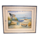 Oil on canvas of a boat on the foreshore signed Yann 55X45