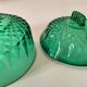 Vintage Arcoroc mint green cut glass sugar bowl or sweet jar