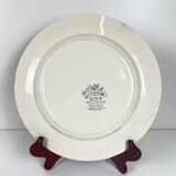 Set of 6 flat plates "English style" blue, Lunéville