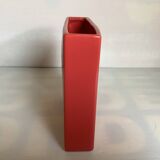 Large cubic coral vase