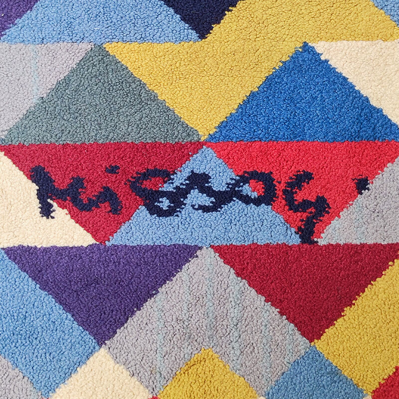 1980s Gorgeous Woolen Rug by Ottavio Missoni called "Pyramid. Limited edition