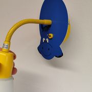 Cute hippo wall lamps for the children's room, Danish design from the 80-90s.