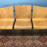 Wooden and metal bench 80s