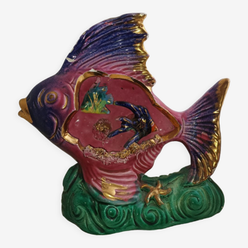 Lampe poisson d'époque decoratif coloré ancienne