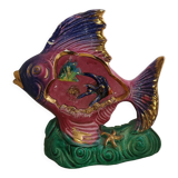 Lampe poisson d'époque decoratif coloré ancienne
