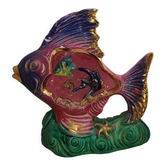 Lampe poisson d'époque decoratif coloré ancienne