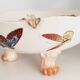 Fruit bowl with polychrome design in Lunéville earthenware, round dish