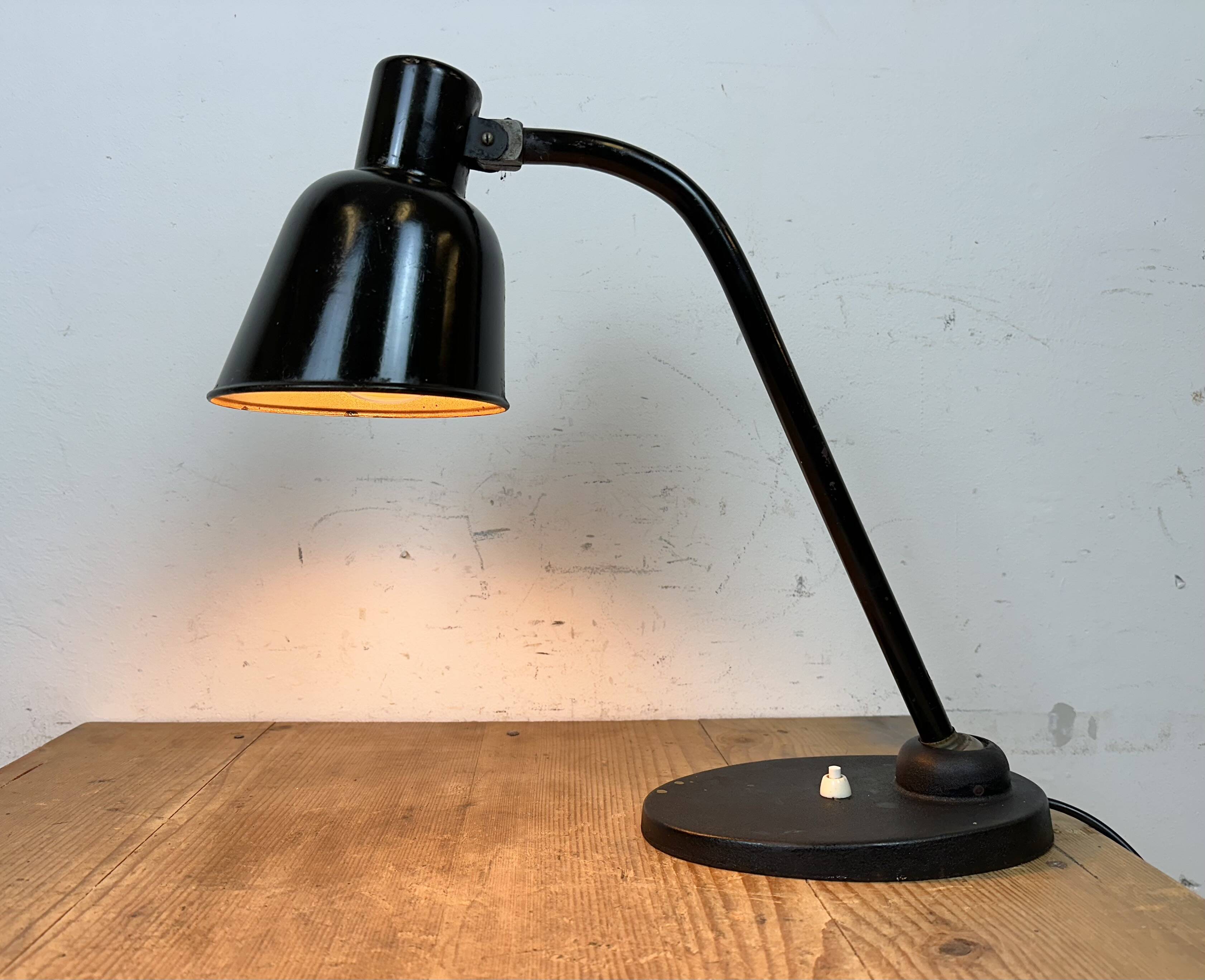 Vintage Black Table Lamp by Christian Dell for BUR Bunte & Remmler, 1930s