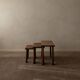 Vintage Oak Nesting Tables (Set of 3) – Rustic Modernist Side Tables, 1970s