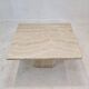Table basse italienne en travertin, années 1980