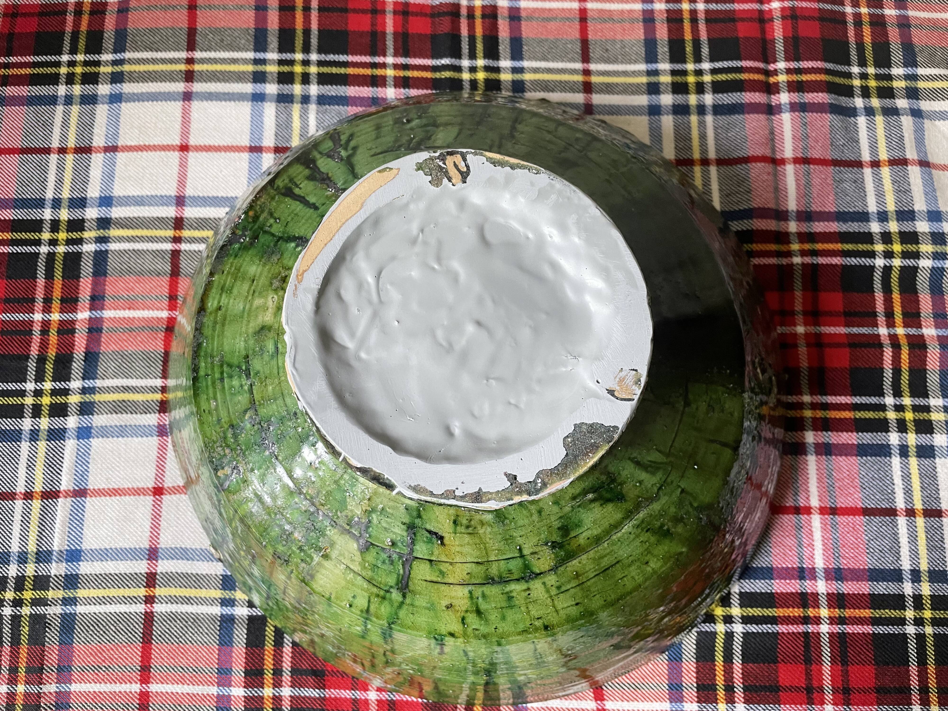 Emerald green Tamegroute salad bowl D28