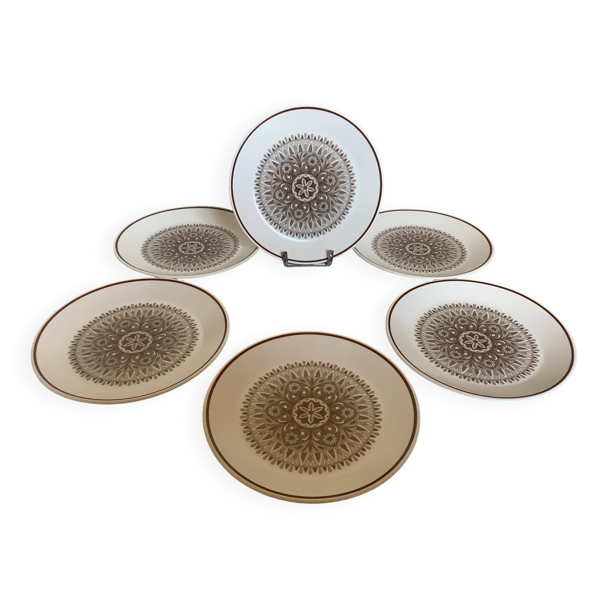 Six small dessert plates Noritake Japan