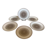 Six small dessert plates Noritake Japan