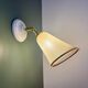 Vintage tulip wall lamp in white and gold granite glass