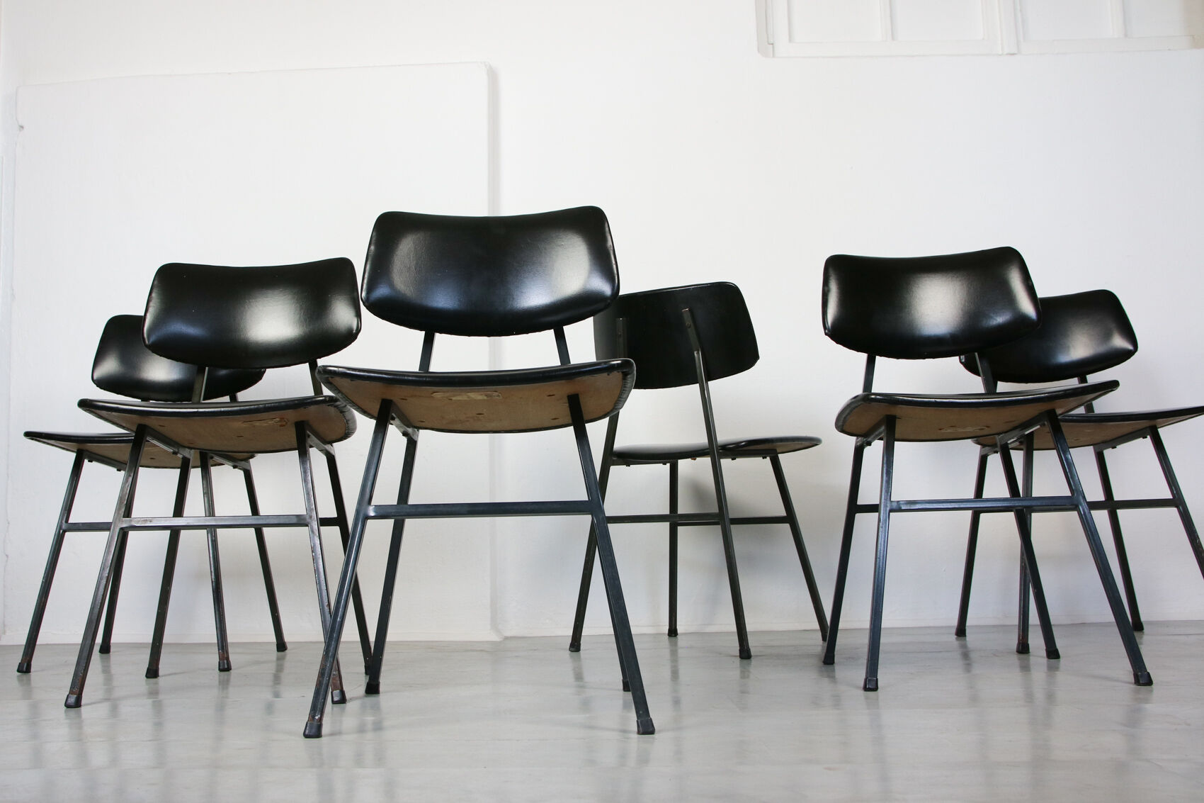 Mid-Century Minimalist Dining / Desk Chairs, Set of 2