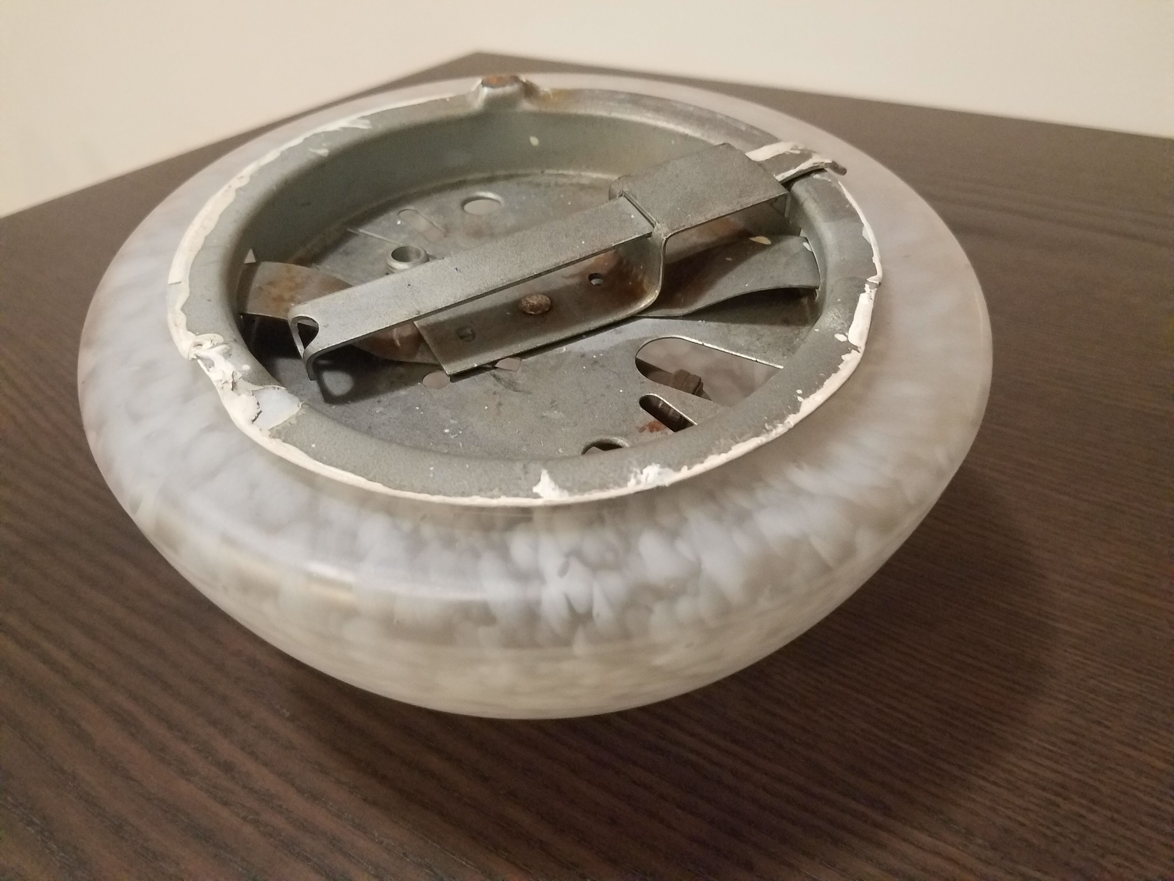 Vintage Clichy glass ceiling light