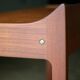 Succession LACOSTE: Scandinavian teak desk hairdresser (1960s).