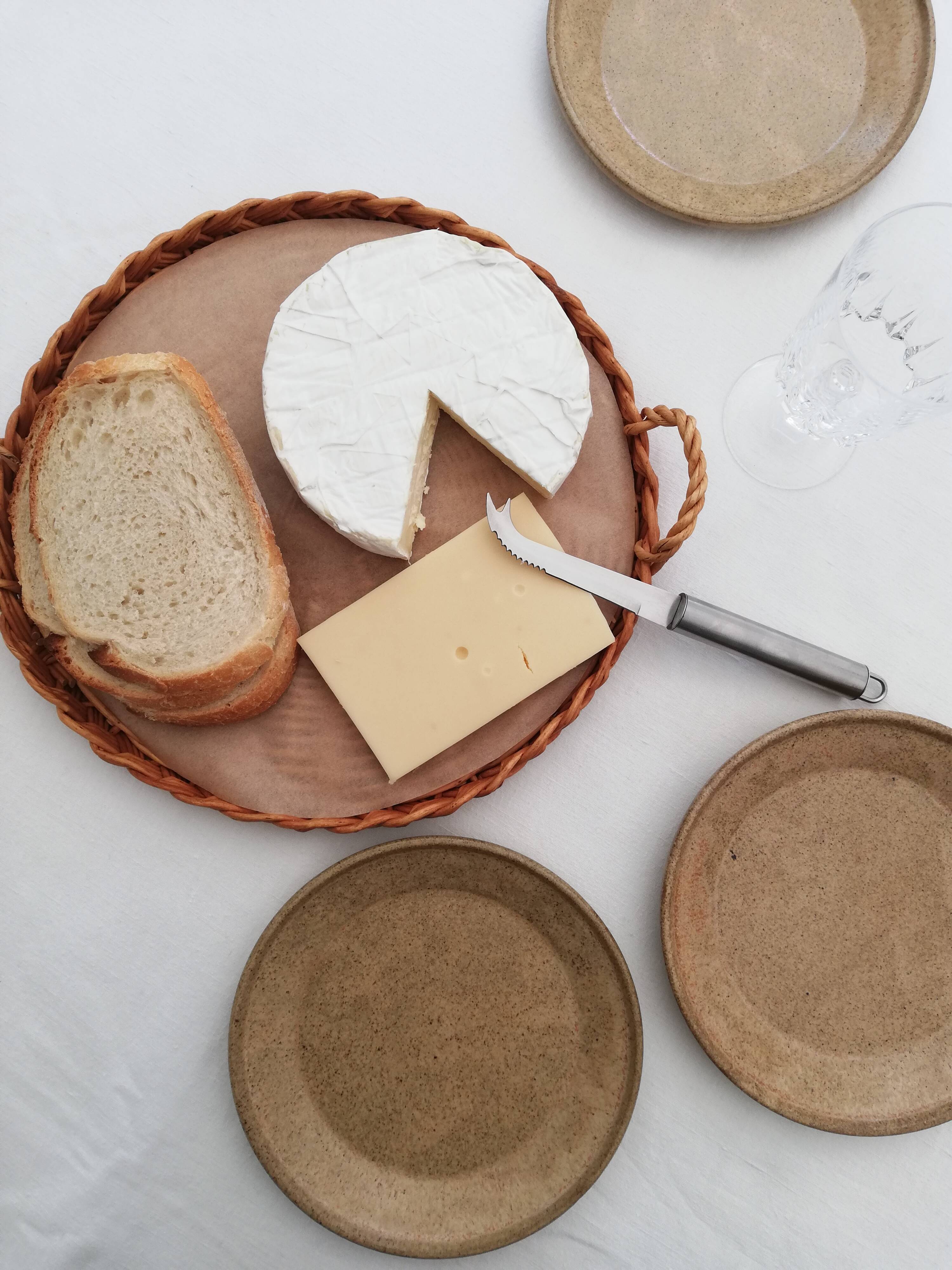 Vintage stoneware dessert plates