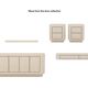 Contemporary Handmade Textured Plaster Sideboard with Walnut Interior