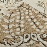 All-Over Floral Pattern Beige Brown Turkish Rug, 166x285Cm